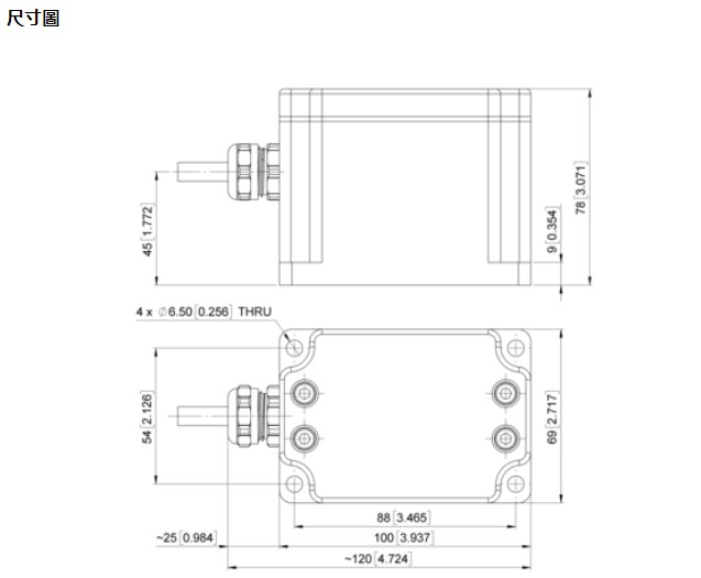 測(cè)斜儀尺寸圖 測(cè)斜儀尺寸圖