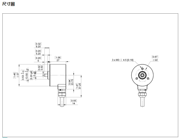 絕對值編碼器尺寸